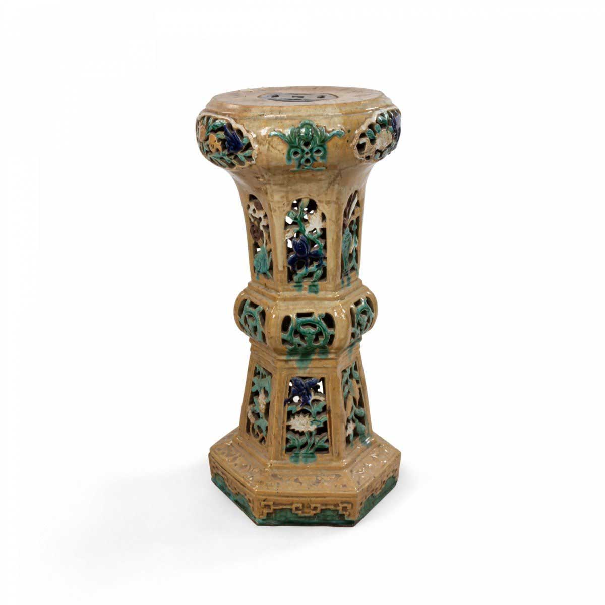 Chinese porcelain filigree garden seat