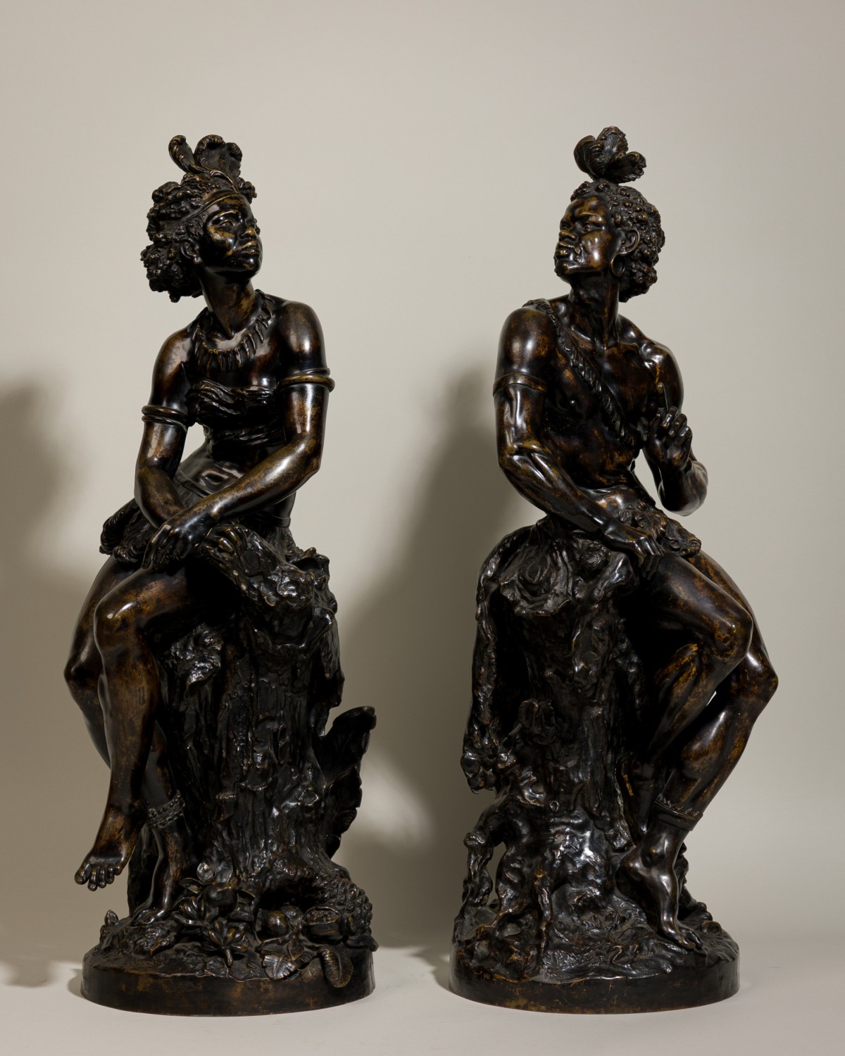 Figure statue small figure french victorian bronze 036343