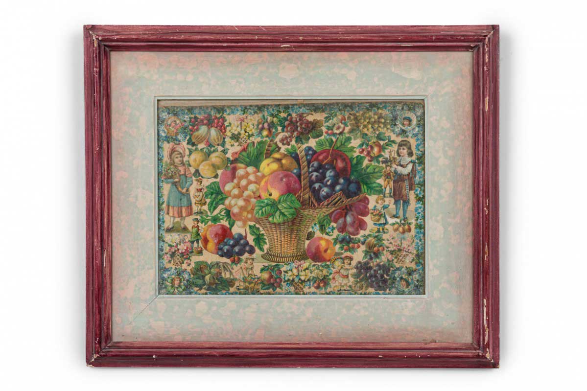 English victorian fruit collage print