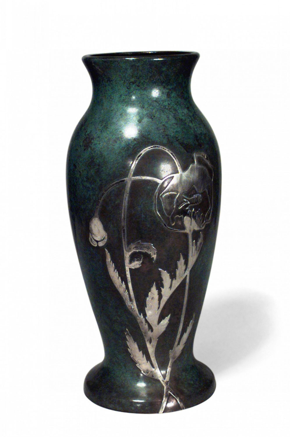 American mission heintz art metal patinated bronze vase