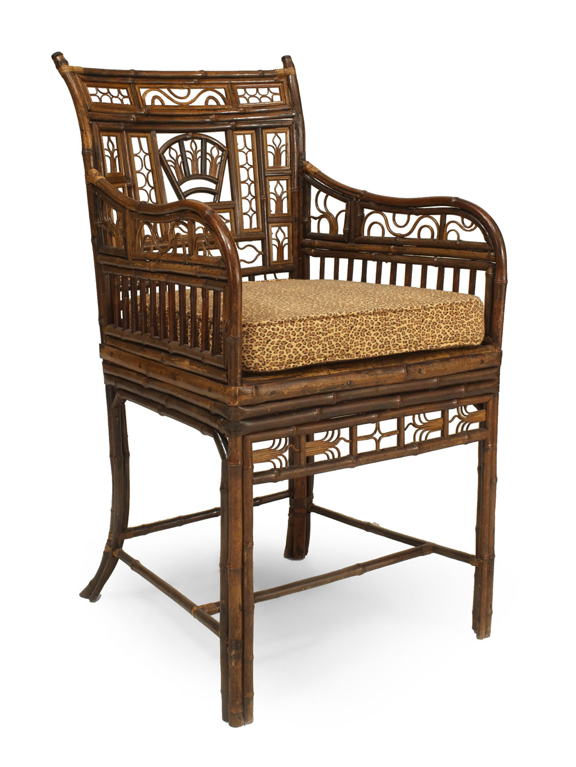 English regency bamboo arm chair