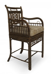 English regency cushioned arm chair