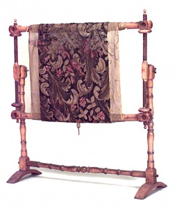 American country maple loom with weaving 1