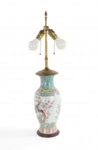 Chinese porcelain bird table lamp