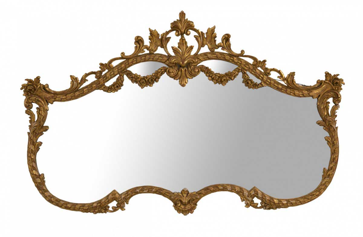 French louis xvi style gilt carved wall mirror 3