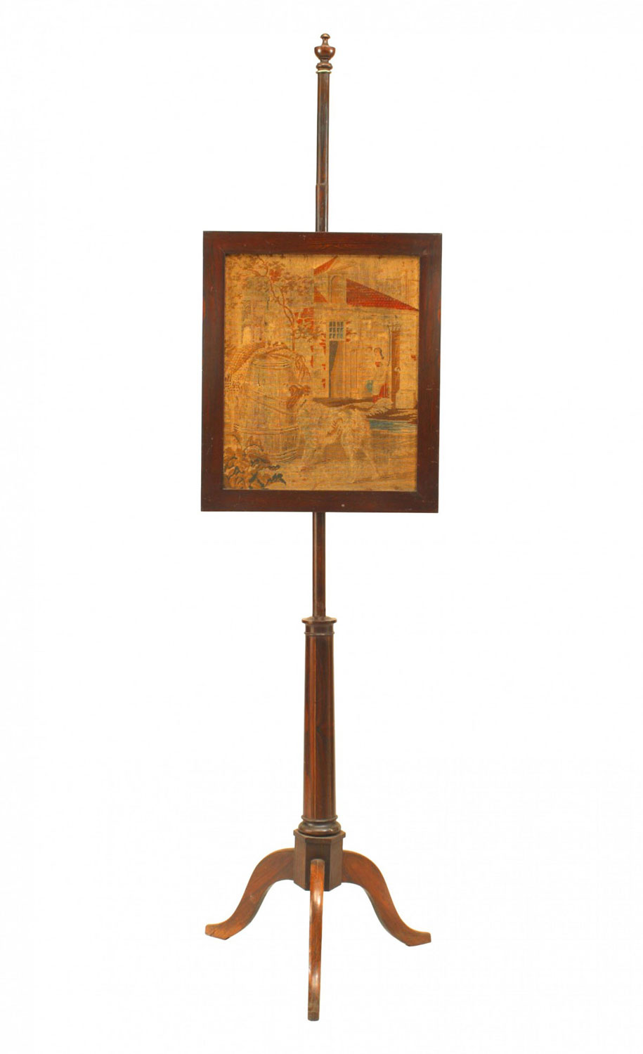 English sheraton rosewood pole screen