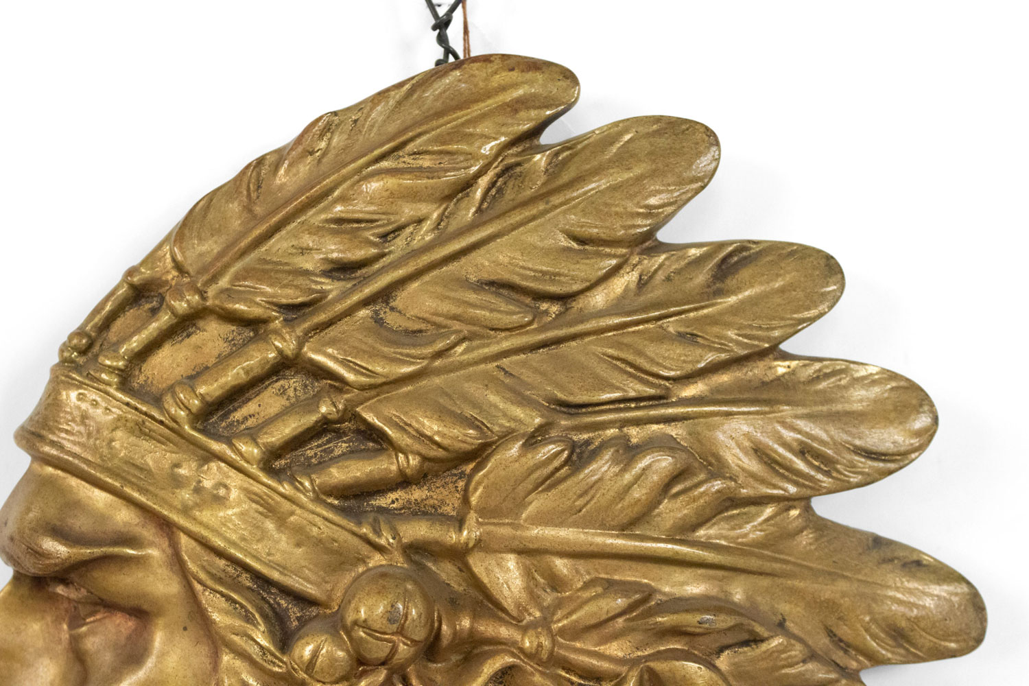 American bronze indian head wall plaque