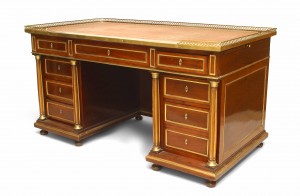 French louis xvi mahogany kneehole desk