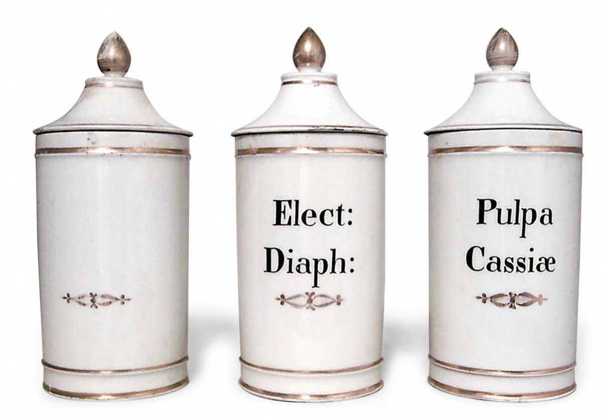 French victorian apothecary jars