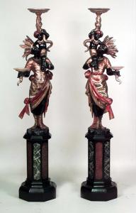 Figure statue blackamoor italian venetian polychromed 040183a