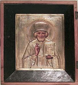 Russian gilt religious icon