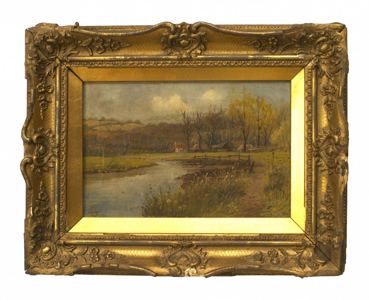 English victorian landscape of lake house 5