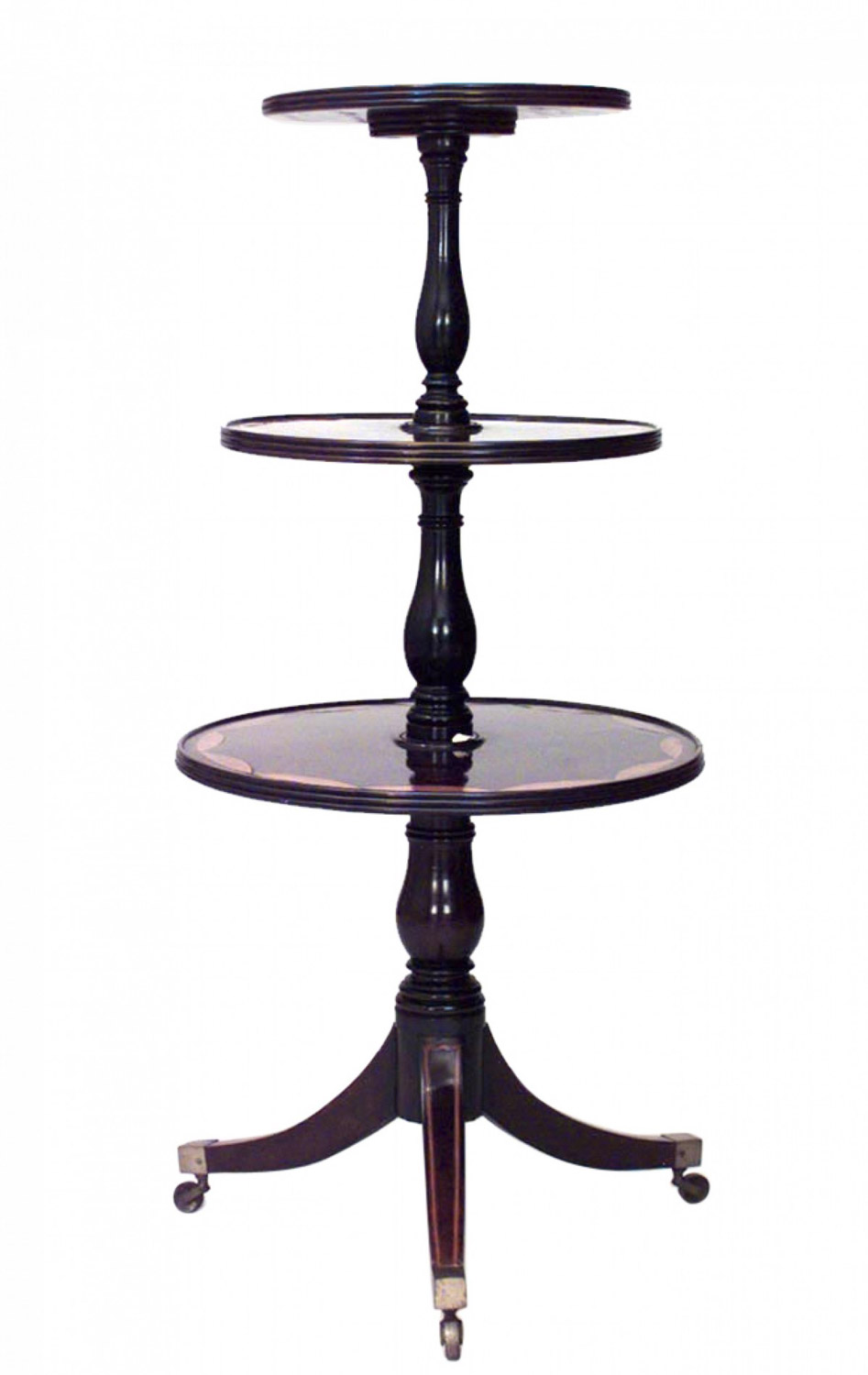 English sheraton mahogany 3 tier table