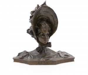 French victorian bronze lady bust