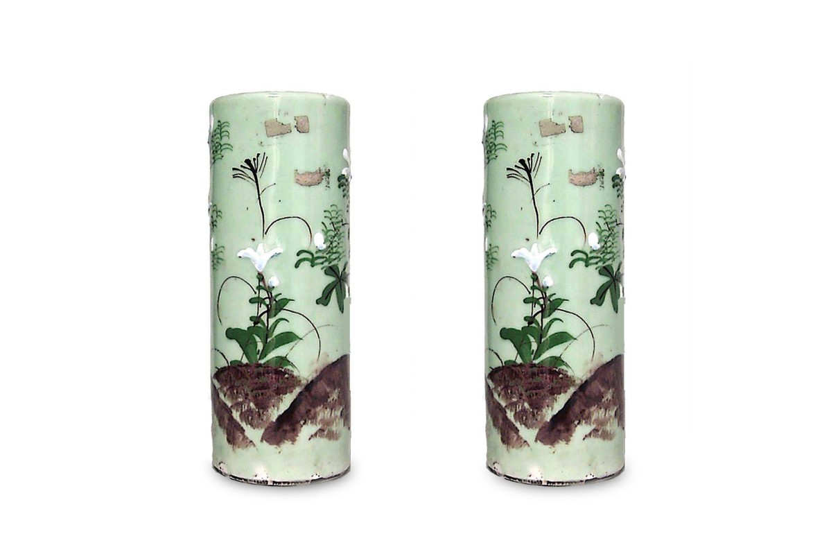 Chinese style celadon porcelain vases