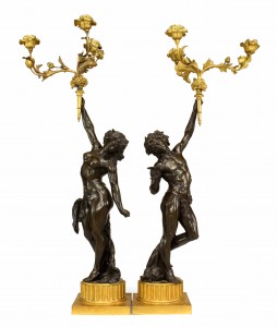 French louis xvi bronze figural candelabras 1