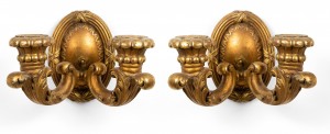 French louis xvi style gilt wood wall sconces