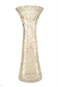 French victorian cut crystal vase