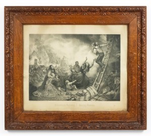 English victorian man on ladder print 1