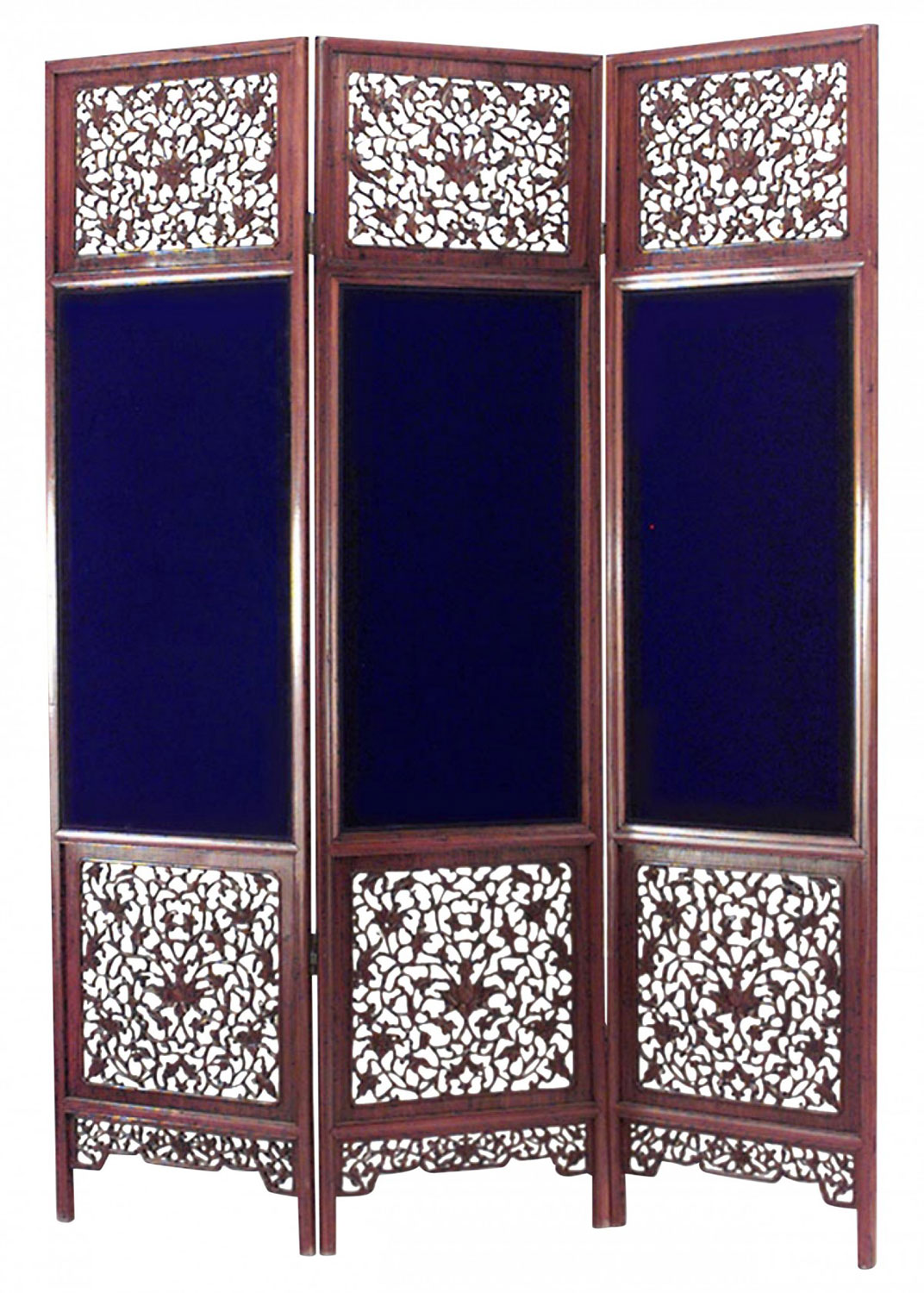 Chinese teak 3 fold screen