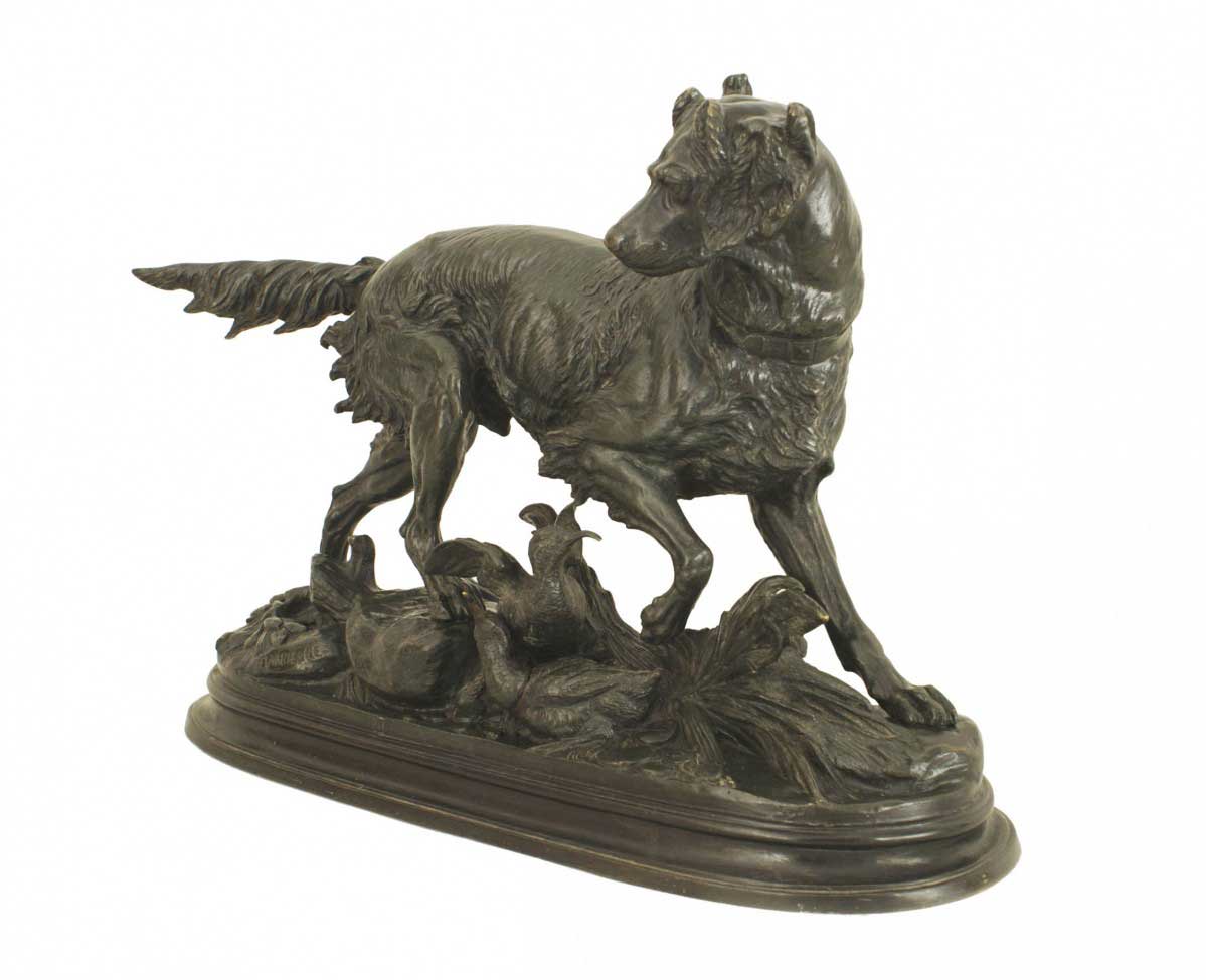Delabrierre french victorian bronze dog
