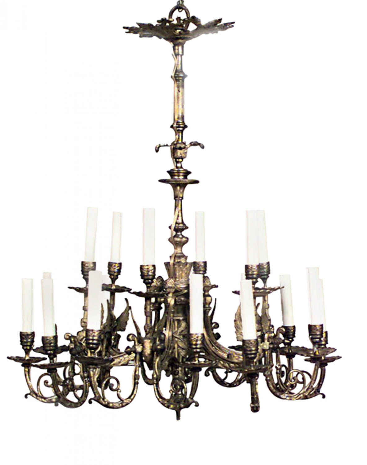 French empire style bronze dore chandelier
