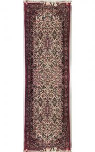 Persian red and beige wool runner carpet