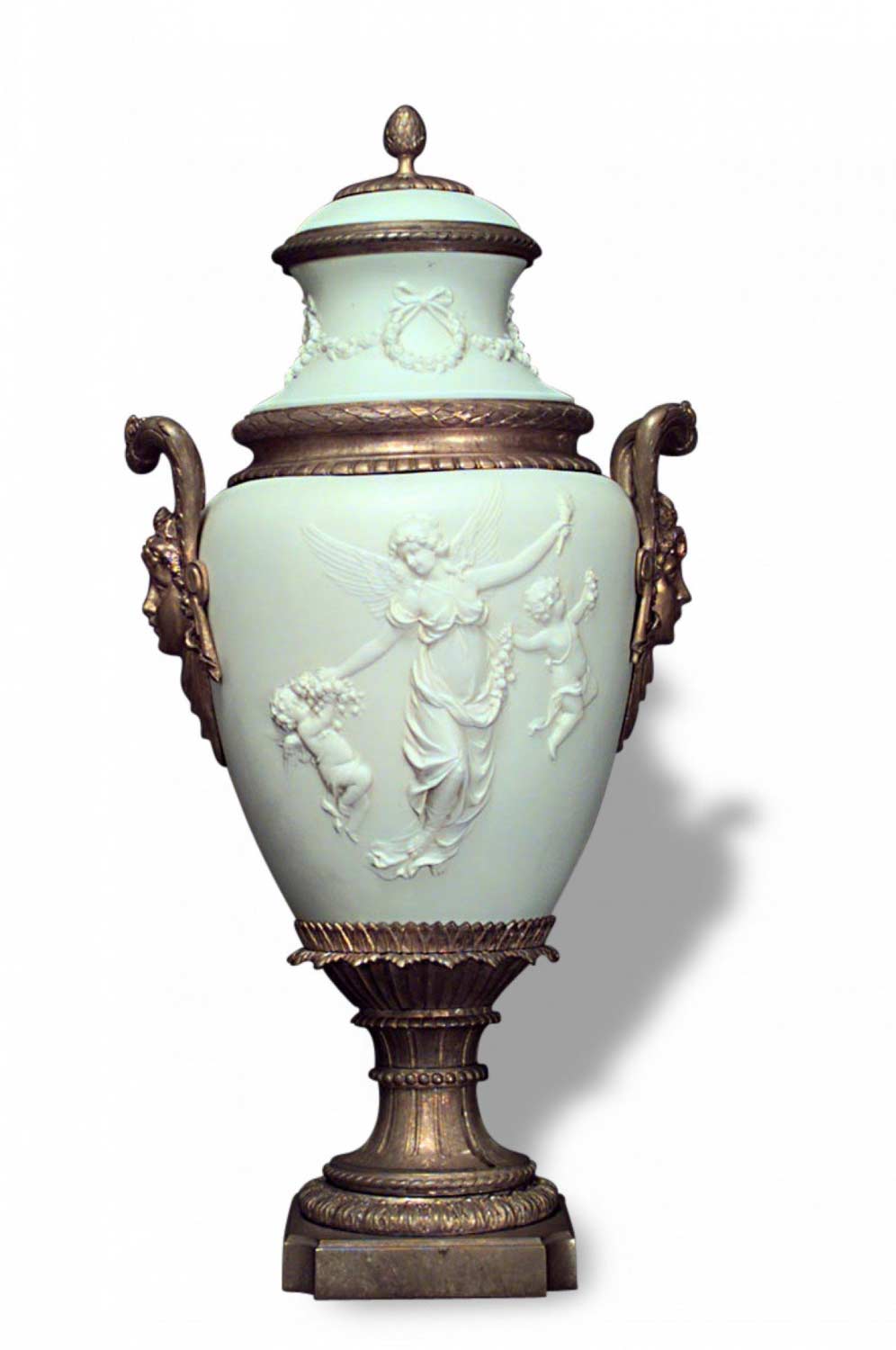 French louis xvi style ormolu and porcelain vase