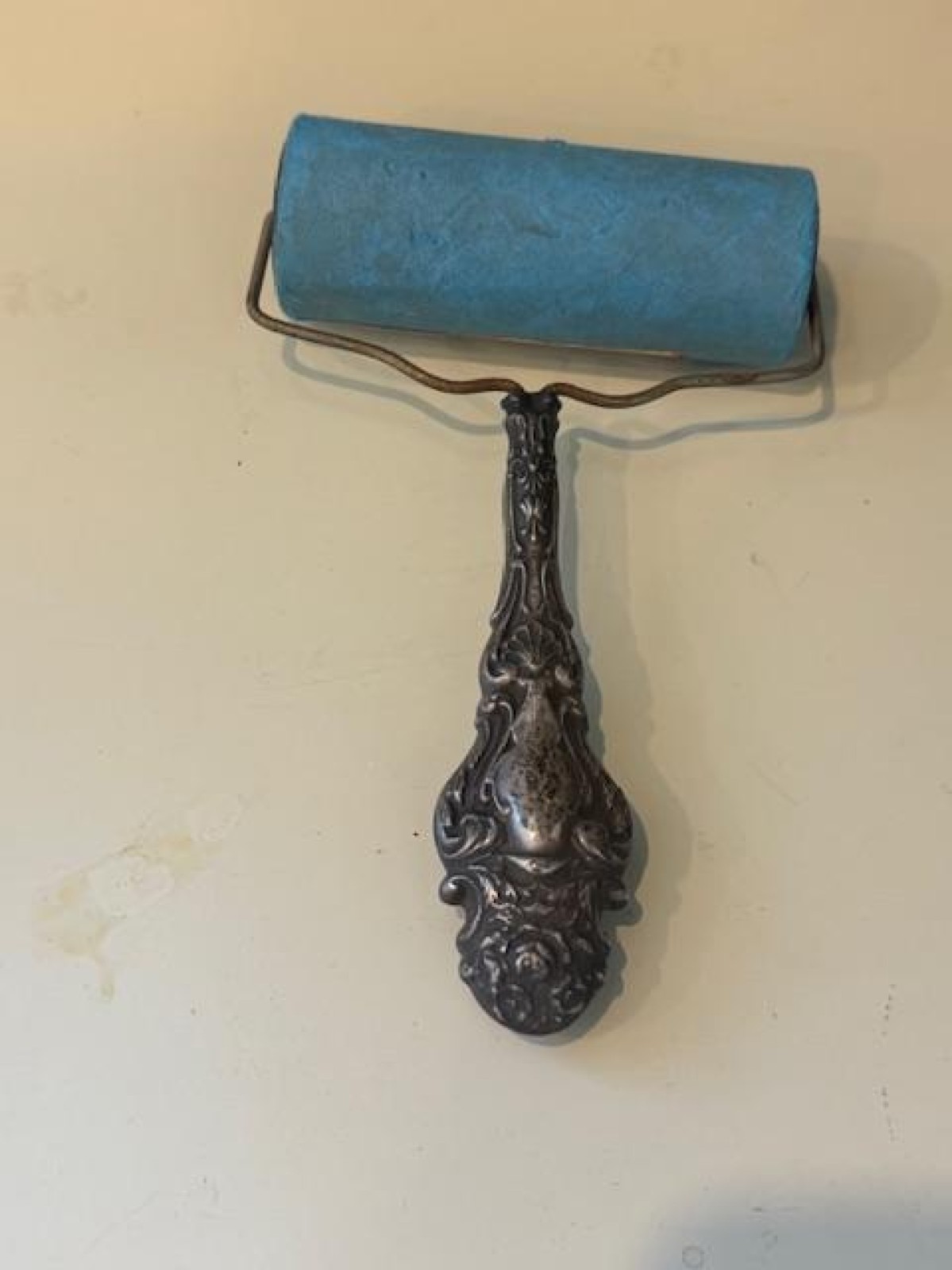 French victorian silver plate roll blotter