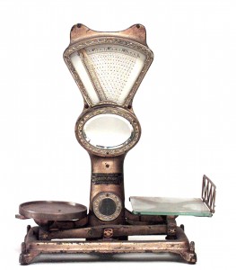 English victorian brass merchants scale
