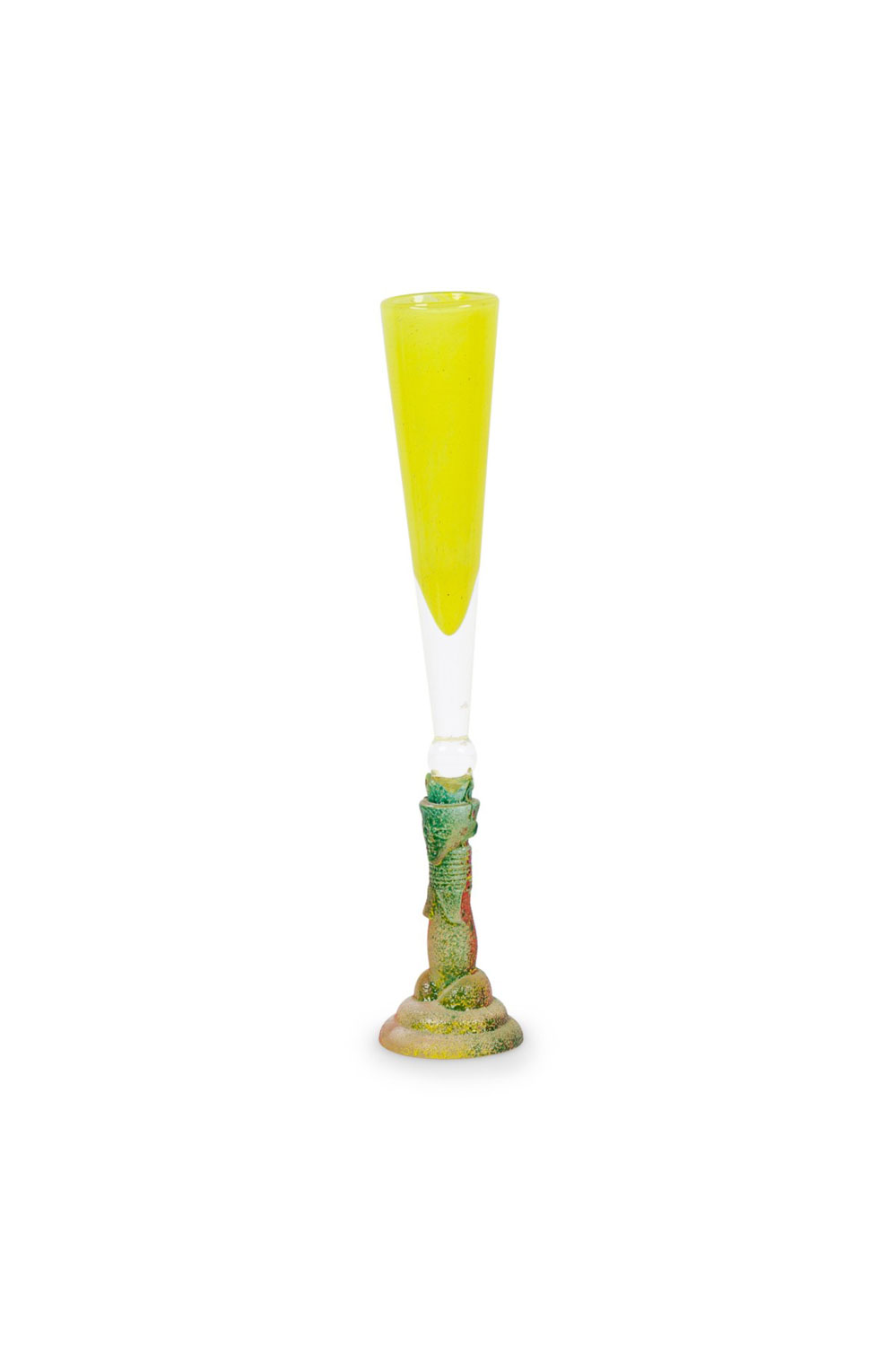 Swedish kosta boda yellow champagne glass