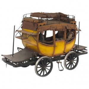 American country wooden train coach model