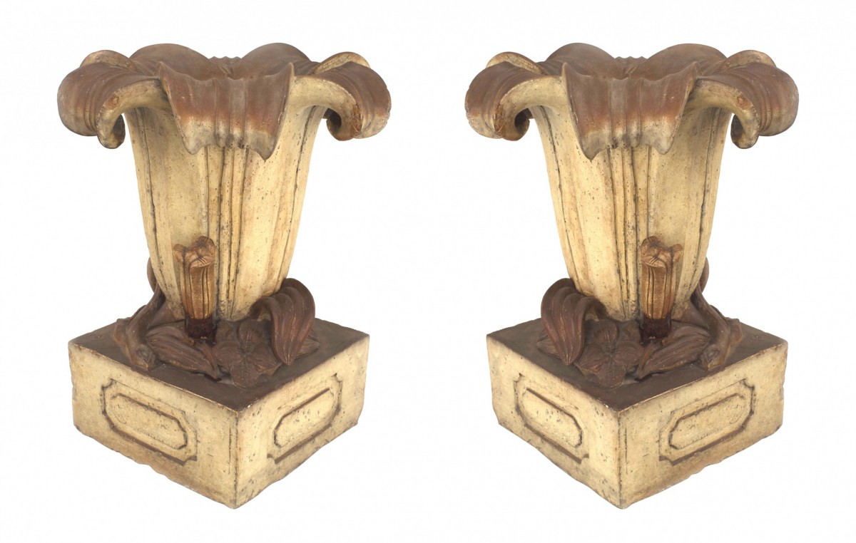 Outdoor english victorian terra cotta urns