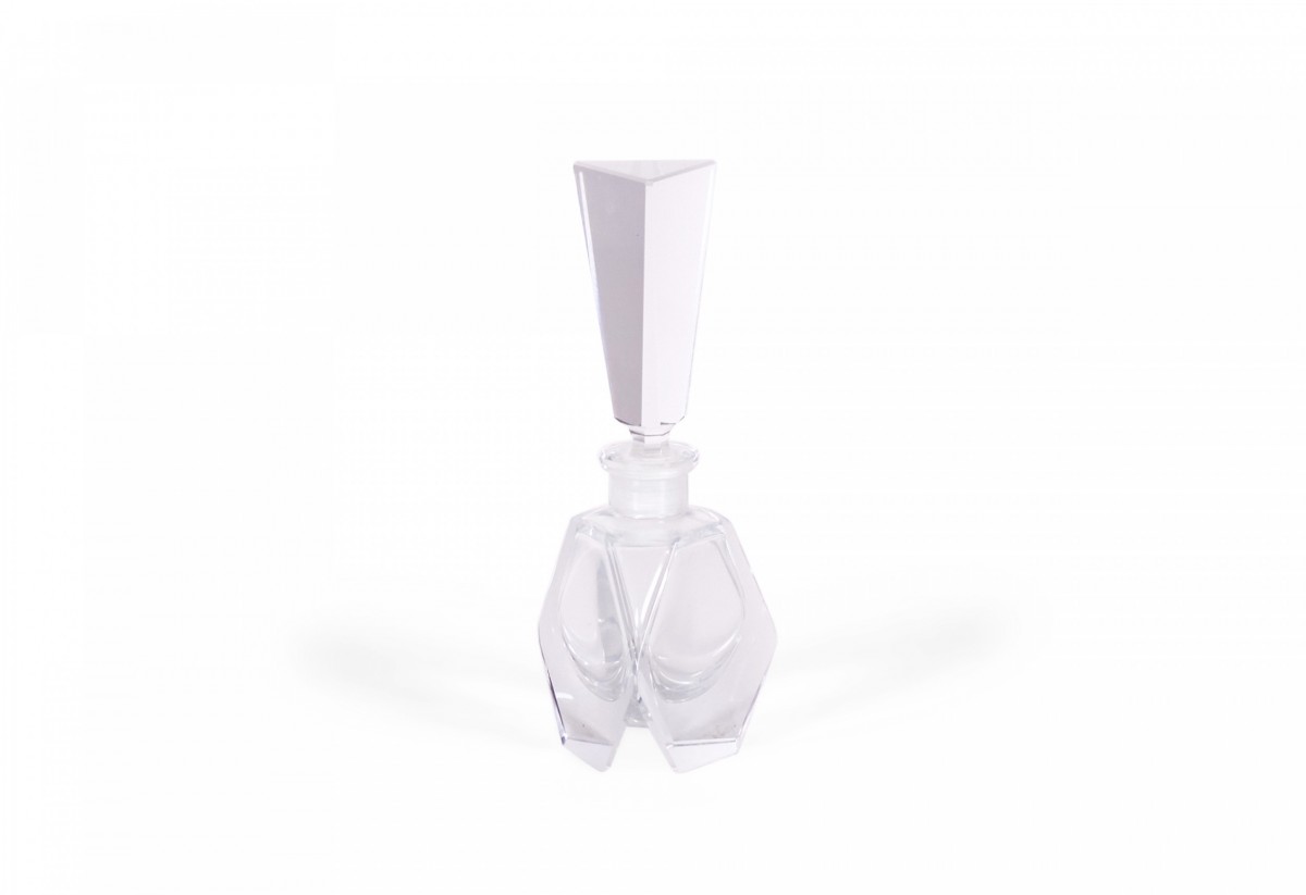 French art deco crystal perfume bottle 1