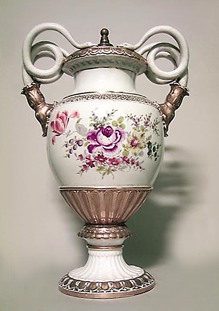 German White Meissen Porcelain Vase