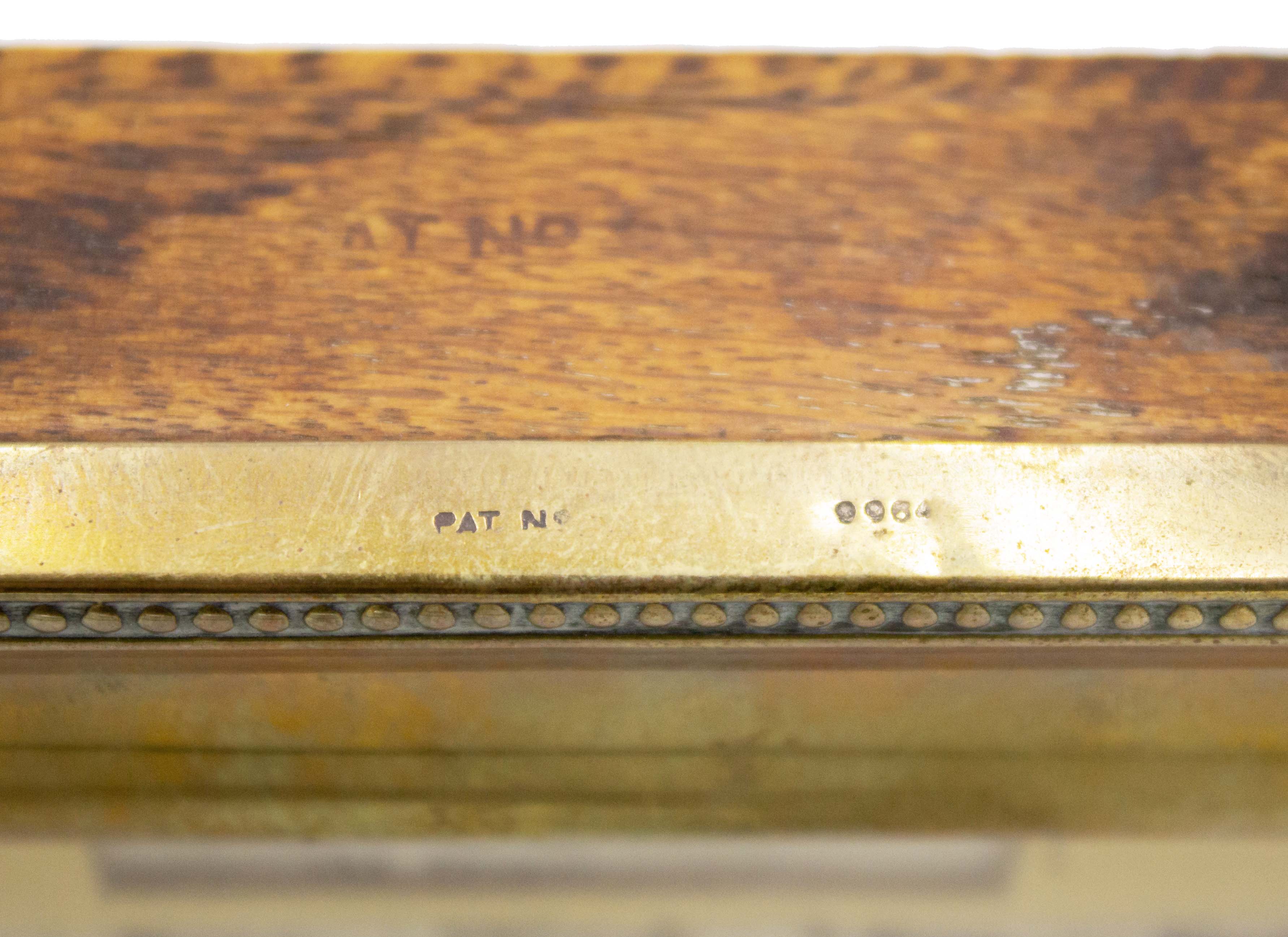 English victorian brass desk calendar 1