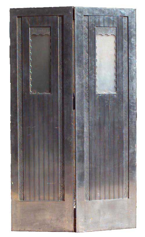 American Art Deco Metal Elevator Doors