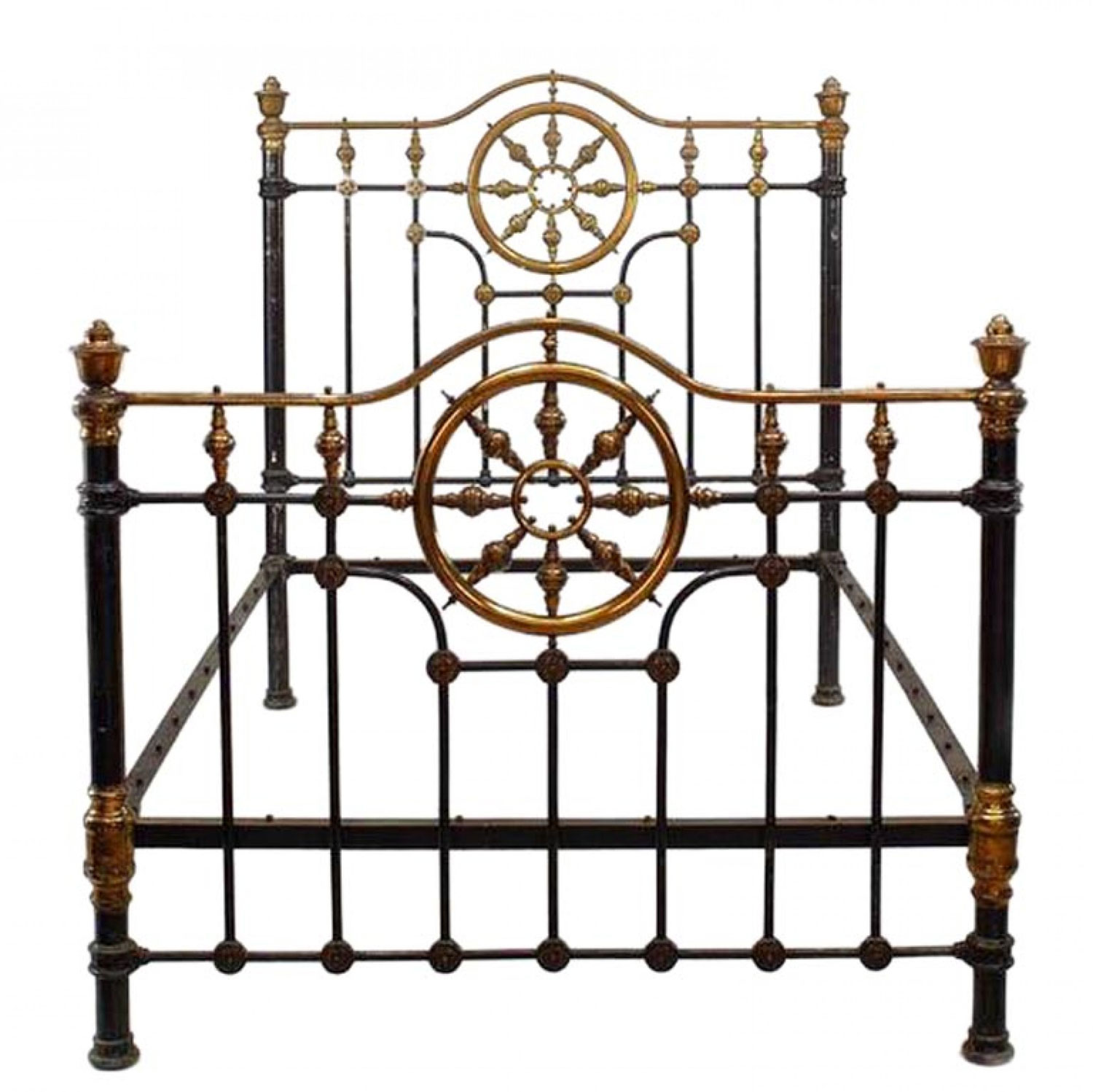 American victorian painted brass full bed 1