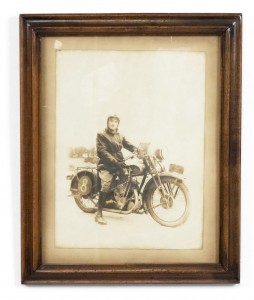 Man on motorcycle photograph