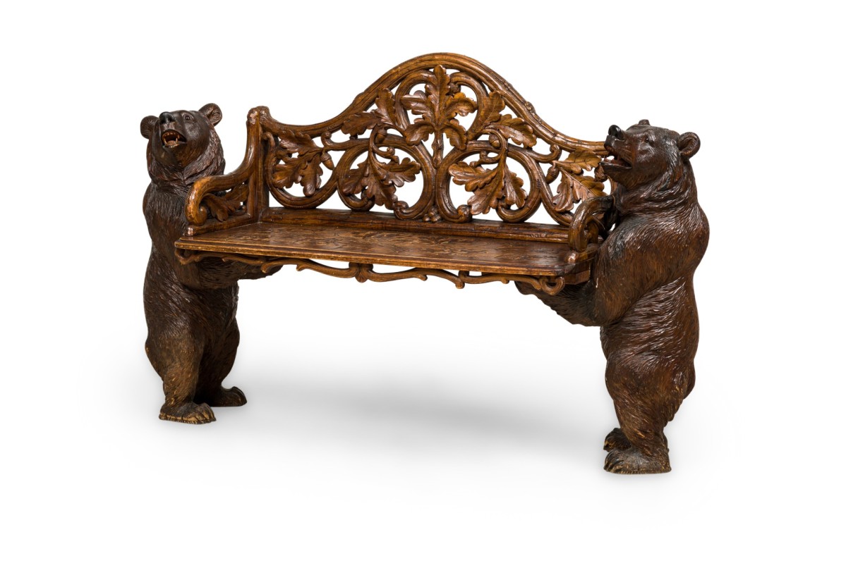 Seating loveseat settee sofa rustic black forest walnut 052604a