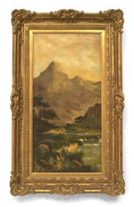 English victorian landscape of mountains and stream 3