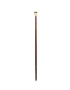 English victorian wood cane with sundial