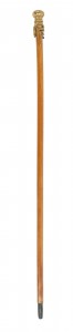 English victorian style wood and bronze cane with hand 1