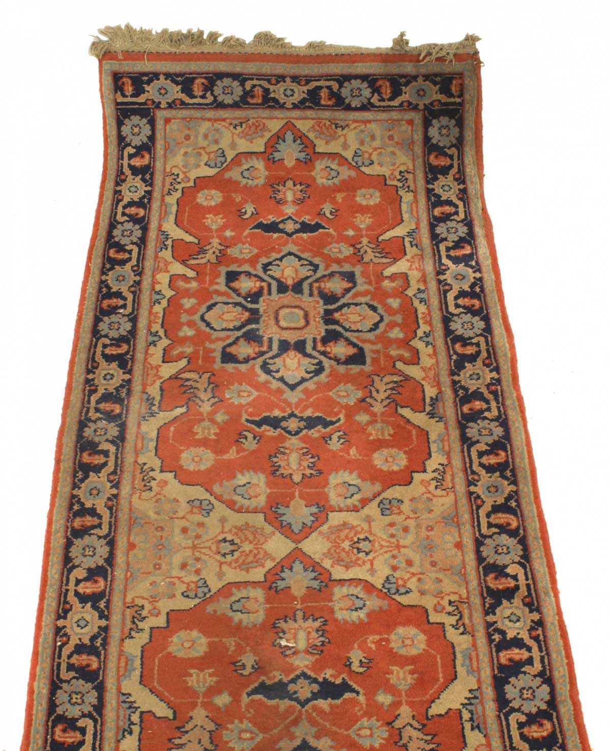 Persian style red beige and blue runner carpet 1