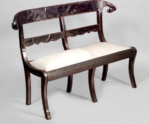 Seating loveseat settee sofa english anglo indian metal 054929