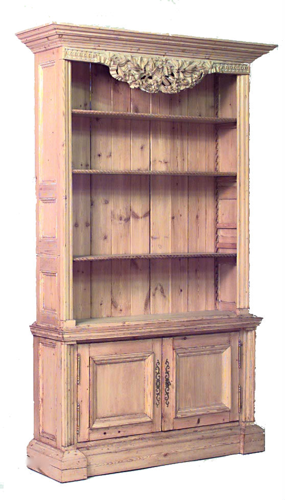 English country stripped pine bookcases 1