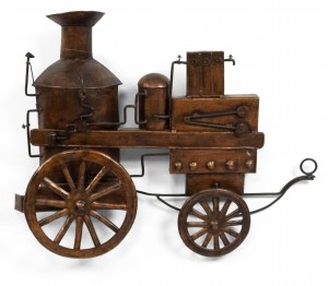 American country coppe engine wall plaque