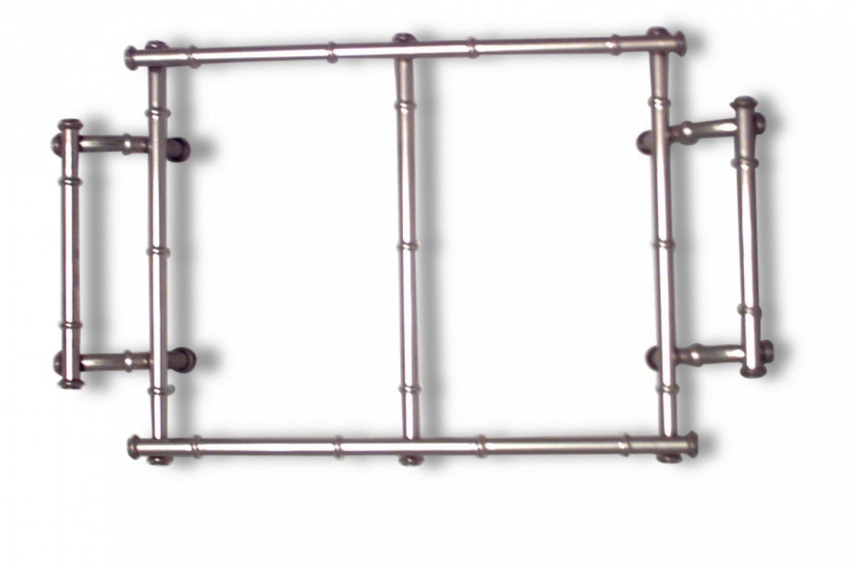 English victorian silver plate bamboo tray