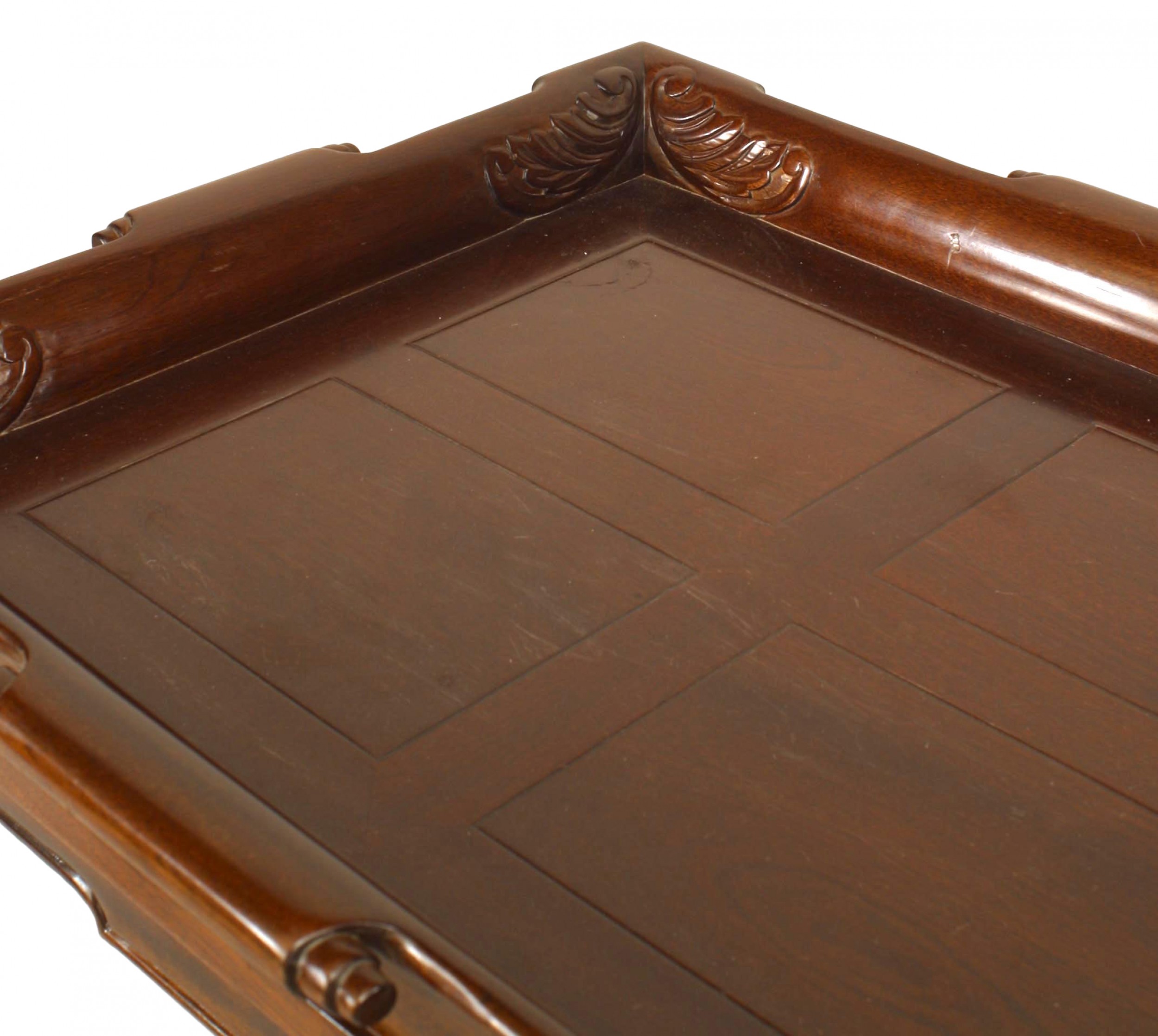 English mahogany end table