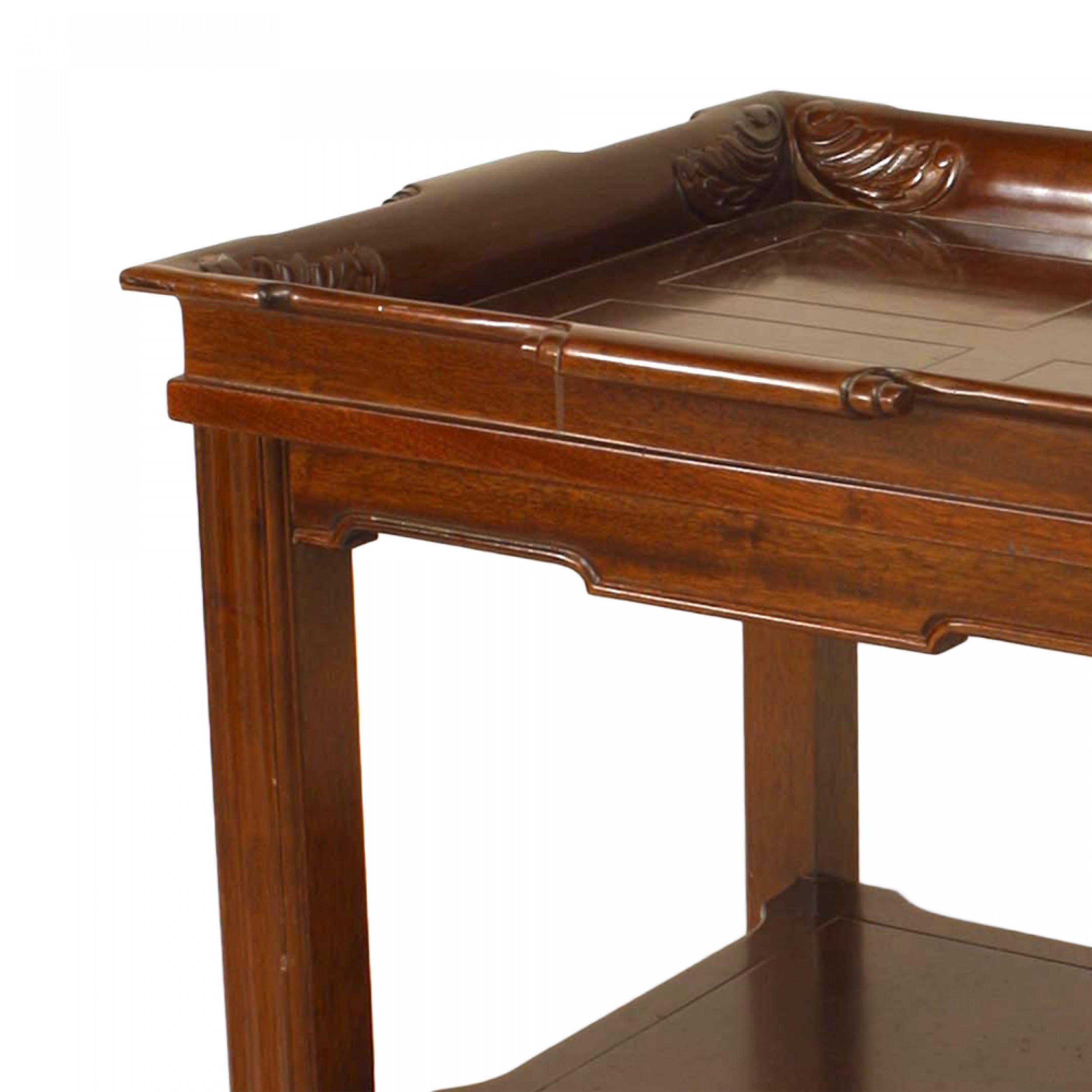 English mahogany end table